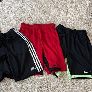 Adidas and Nike Kids Shorts Set - Black and Red